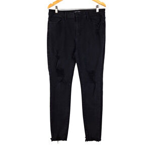 Judy Blue Jeans 15/32 Skinny Distressed‎ Goth Grunge High Rise Casual Frayed Hem